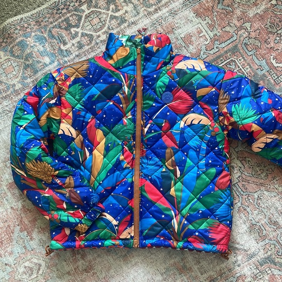 Farm Rio Reversible Crochet Puffer Jacket - Picture 7 of 15